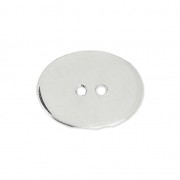 Intercalaire 2 fori bouton ovale 13.5x10 mm en Argent 925 x1