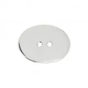 Intercalaire 2 fori bouton ovale 13.5x10 mm en Argent 925 x1