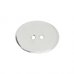 Intercalaire 2 fori bouton ovale 13.5x10 mm en Argent 925 x1