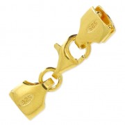 Moschettone Terminale 9mm per Miyuki 11/0 4 file in Argent 925 dorato con oro fino