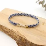 Moschettone Terminale 9mm per Miyuki 11/0 4 file in Argent 925 dorato con oro fino