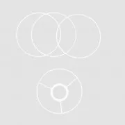 Set per paralume 15 cm Bianco: 1 cerchio testa e 3 cerchi nudi