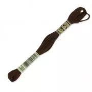 Filo da ricamo DMC Mouliné Spécial 117 MC Cioccolato (938) x8m