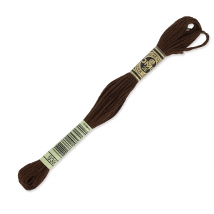 Filo da ricamo DMC Mouliné Spécial 117 MC Cioccolato (938) x8m