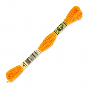 Filo da ricamo DMC Mouliné Spécial 117 MC Arancione chiaro (741) x8m