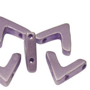 Perline in vetro avec 3 fori forme V AVA® Bead 10x4 mm Tanzanite Met Mat x1