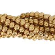 Perline in vetro Melon Bead 3mm Gold Mat x20|raw }}