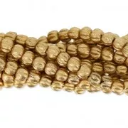 Perline in vetro Melon Bead 3mm Gold Mat x20