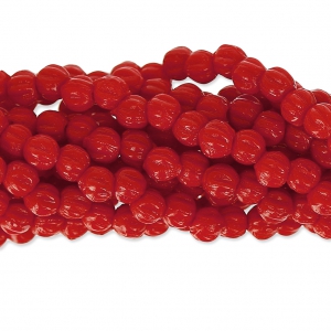 Perline in vetro Melon Bead 3mm Red Corail x20