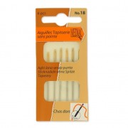 Aghi tappezzeria cruna dorata senza punta estremità rotonda Mediac n°18  x6