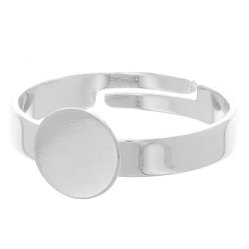 Base per incollare mm. 7 argentata x1