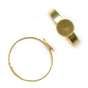 Anello con supporto 7 mm Dorato con oro finox1