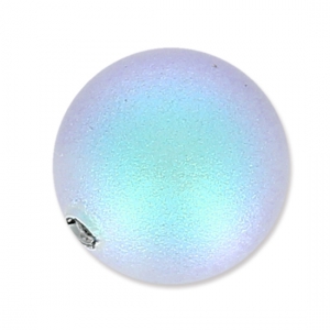 Perlina PureCrystal mezza forata 5818 mm. 8 Iridescent Light Blue Pearl