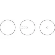 Perlina PureCrystal mezza forata 5818 mm. 6 Iridescent Dark Blue Pearl