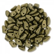 Perline in vetro Prong Beads 1 trou 3x6 mm Metallic Suede Gold x5g|raw }}
