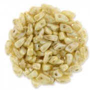 Perline in vetro Prong Beads 1 trou 3x6 mm Ivory Ceramic Look x5g|raw }}