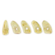 Perline in vetro Prong Beads 1 trou 3x6 mm Ivory Ceramic Look x5g