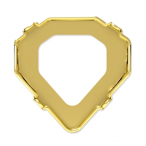 Castone per cabochon PureCrystal 4928 Tilted Chaton 12 mm brut