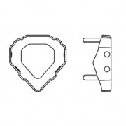 Castone per cabochon PureCrystal 4928 Tilted Chaton 12 mm brut