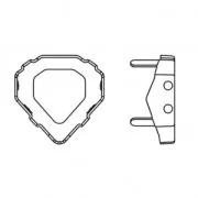 Castone per cabochon PureCrystal 4928 Tilted Chaton 12 mm brut