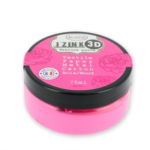 Pittura tessile Aladine pâte 3D Izink  Rose x75ml