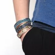 Crystal Fine Rocks PureCrystal 709002 15 mm Crystal Metallic Blue Mat x16cm