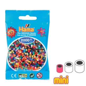 Assortimento di perle Hama Mini 47 colori (n°00) x2000