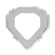 Castone per cabochon PureCrystal 4928 Tilted Chaton 12 mm rhodié|raw }}