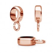 Passante attacco ciondolo per cordone 5 mm Argento 925 dorato rose x1|raw }}