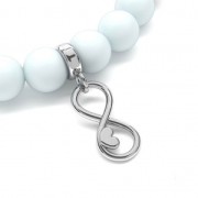 Passante attacco ciondolo per cordone 5 mm Argento 925 dorato rose x1