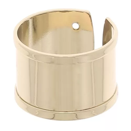 Anello eco in ottone con bordo incurvato 15 mm dorato x1