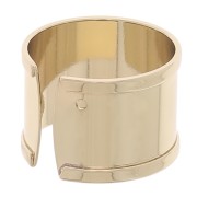 Anello eco in ottone con bordo incurvato 15 mm dorato x1