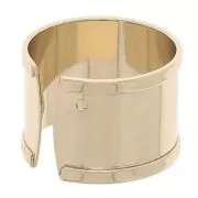 Anello eco in ottone con bordo incurvato 15 mm dorato x1