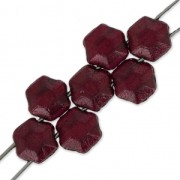 Perles en verre tchèque Honeycomb Jewel 6 mm Light Siam Luster x20