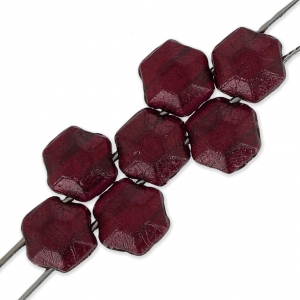 Perles en verre tchèque Honeycomb Jewel 6 mm Light Siam Luster x20