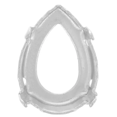 Castone PureCrystal 4320 pera mm. 18x13 argentato