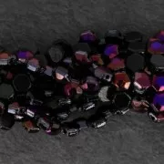 Perle in vetro Rep. Ceca Honeycomb Jewel 6 mm Jet Brown Flare x20
