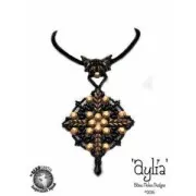 Perle in vetro Rep. Ceca Honeycomb Jewel 6 mm Jet Brown Flare x20