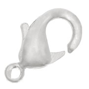 Chiusura moschettone mm. 10 Placcatura argento fino x10