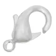 Chiusura moschettone mm. 10 Placcatura argento fino x10