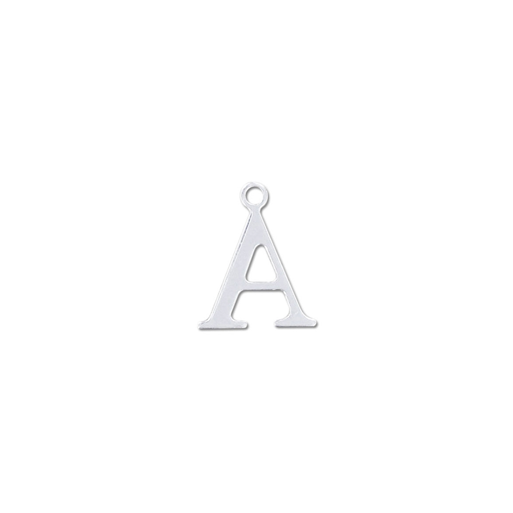 NKlaus Ciondolo Lettera T In Argento 925, Rodiato E Semi-Opaco, 15x10 Mm (13662)