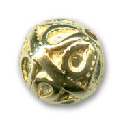 Perla metallo dorata con oro fino mm. 10 x1|raw }}