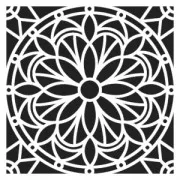 Stencil decorativo modello medio 30x30 cm Mandalas