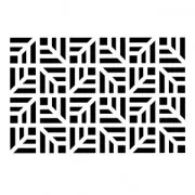 Stencil decorativo modello medio 10x15 cm Foglie geomtriche