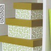 Stencil decorativo modello medio 10x15 cm Foglie geomtriche