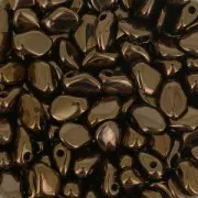 Perles en verre tchèque Gekko® 3x5 mm Dark Bronze x5g
