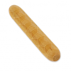 Rullo in legno per pasta polimerica 100x15mm cubi 3D