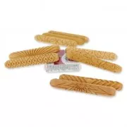 Rullo in legno per pasta polimerica 100x15mm cubi 3D