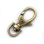 Portachiavi a moschettone mm. 37 colore bronzo x1|raw }}