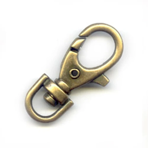 Portachiavi a moschettone mm. 37 colore bronzo x1